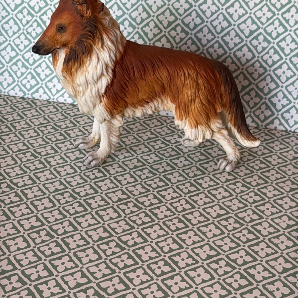 Andrea Sadek #7733. Realistic Brown and White Dog Figurine